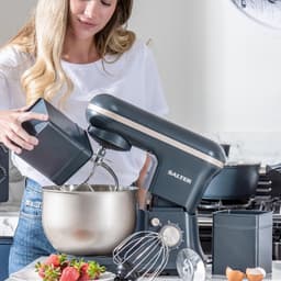 Staande Mixer - Keukenmixer Keukenapparaat - Thuis Bakken - 1200W 6 Snelheden - 5L Kom - Blauw Grijs — thumbnail 4