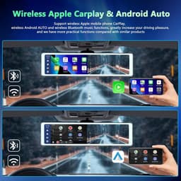 Autospiegel – Achteruitkijkspiegel – Dashcam – Spiegelcamera – Smart Mirror – 11,26 Inch IPS-Touchscreen – Dual 1080p HD Camera — thumbnail 2