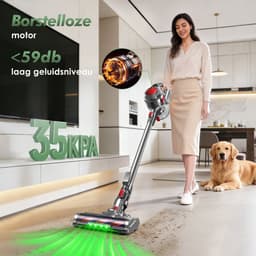 Hiaonyx Steelstofzuiger - Steelstofzuiger Draadloos - 35000pa - borstelloze motor - LED Verlichting - verschillende Opzetstukken - Krachtig - Rood — thumbnail 3