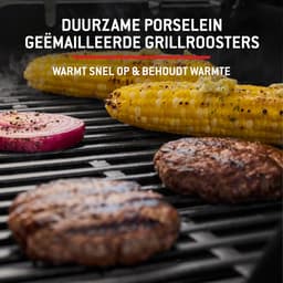 Weber Spirit E-310 - Gasbarbecue - Zwart - 3 Branders met 7,8 kW vermogen - Porselein geëmailleerde gietijzeren grillrooster - 2 Zijtafels - 2 Duurzame wielen - Kast met deur — thumbnail 5