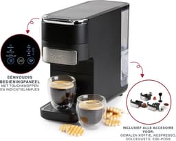 DOMO DO748K 4-in-1 Koffiemachine - Koffiezetapparaat - Koffieautomaat - Nespresso - Dolce Gusto - ESE pods - Filterkoffie - 1,5 L — thumbnail 4
