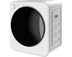 Mini Wasdroger – Kleine Droger – Compacte Wasdroger – Opbouwdroger – Luchtafvoerdroger – 5 Programma’s – Roestvrijstalen Omkeerbare Trommel – 800W/400W Vermogen