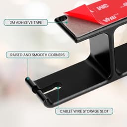 Allecto- Bureau Hoofdtelefoonhouder - Gaming Headset Houder - Dubbele Hoofdtelefoon Stand - Universele Koptelefoon Houder - Zwart - Bureau-accessoire - Geschikt voor Gaming Headsets - Onder Bureau Gemonteerd. — thumbnail 2