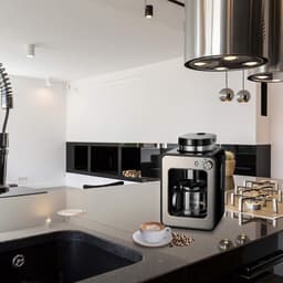 SNJY® Koffiemachine met Bonen - Volautomatische Koffiemachine - Espressomachine - 600 W - Zilver — thumbnail 2