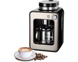 Koffiemachine met Bonen - Volautomatische Koffiemachine - Espressomachine - 600 W - Zilver