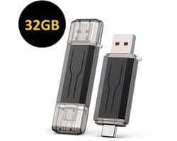 ThunderGold USB Stick 32 GB - USB-Sticks - USB C Stick - USB C en USB A - USB 3.0 - Geschikt voor laptops, smartphones en tablets