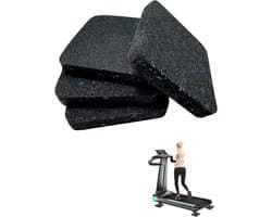 4-delige set: Anti-vibratiepads, geluiddempende matten, premium wasmachinepads, rubberen vloerbeschermers — Geschikt voor wasdrogers, meubels, kasten, enz. (100 x 100 x 10 mm)