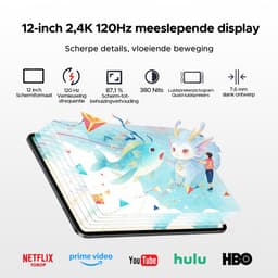 POCKAM P12 Pro - Tablet - 48GB RAM (12+36GB) + 256 GB ROM (2 TB/TF) - 12 Inch 2K 120Hz IPS - Android 16 - 12000mAh/18W - 4G LTE - Wi-Fi 5 - Bluetooth 5.0 - T7300 - Quad Speakers - Volledige accessoirebundel met toetsenbord en stylus-Blauw — thumbnail 5