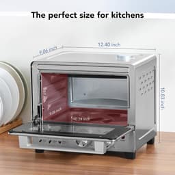 Combinatieoven Airfryer - Heteluchtoven Broodrooster - Veelzijdig Koken - Stoominfusie Technologie - 12 Liter Capaciteit - Roestvrij Staal — thumbnail 3