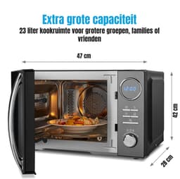 Aurixi® Heteluchtoven - Oven - Airfryer Oven - Zwart- 28cm x 47cm x 42cm — thumbnail 7