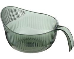 Rijstzeef voor de vaatwasser, 29,3 x 13 cm, rijstwasser met fijne gaatjes en ergonomische handgreep, multifunctionele fruitwaskom voor fruit.