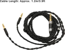Hoofdtelefoonkabel 4.4mm Gebalanceerd naar Dubbel 3.5mm - Verzilverde Audiokabel 1.2m — thumbnail 5