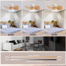 Stijlvolle Plafondventilator met Verlichting en Afstandsbediening — thumbnail 1