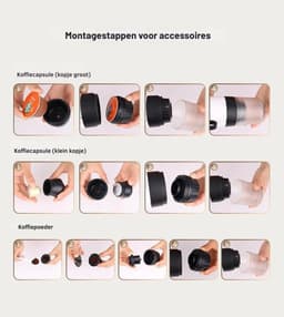 MIRA® Draagbare Koffiemachine - Blender To Go - Draagbare Blender - Zwart - 9cm × 9cm × 27cm — thumbnail 3
