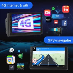 ESSGOO Autoradio 2Din Universeel - Android 15 - Apple Carplay & Android Auto (Draadloos) - 6+128GB - 7 Inch HD Touchscreen - GPS, FM/AM, 4G WIFI — thumbnail 5