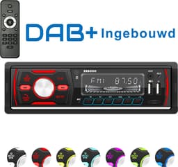 ESSGOO DAB Autoradio - Autoradio met Bluetooth - 1 din Autoradio - Dab+ en AM/FM Radio - Handsfree bellen - Usb, Aux, Tf - 4 x 60 Watt — thumbnail 1