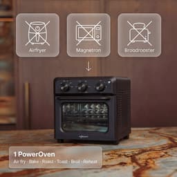 Safecourt 6-in-1 Airfyer oven - 100% PFAS-vrij - 6 programma’s - 80 tot 230 graden - Airfryer, bakken, roosteren, toasten, grillen & opwarmen - Zwart — thumbnail 4