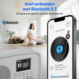 MEDION DAB+ radio met Bluetooth DRE-1 (DAB Plus, FM-radio, druppelbescherming, telescoopantenne, wekker, sluimerfunctie, instelbare display-dimmer, ASA-noodwaarschuwingssysteem), grijs — thumbnail 4
