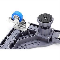 Verstelbare kunststof wasmachinestandaard - universele basis 40-68Cm -geschikt voor wasmachines en drogers in de badkamer — thumbnail 5