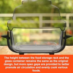 Crisper Rack - RVS Airfryer Accessoire - Geschikt voor 2.5QT & 4QT Glascontainers — thumbnail 7