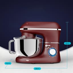 MIRA® Deegmachine - Elektrische Deegmixer - Keukenmixer - 6.2L - Mixen en Mengen- Rood - 38cm x 24cm x 32cm — thumbnail 5