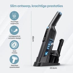 Olvy Kruimeldief PRO - LCD Display - Oplaadstation - 3 Snelheden - 250W - Kruimelzuiger Snoerloos - Autostofzuiger - 22 kPa - Draadloos - Handstofzuiger — thumbnail 4
