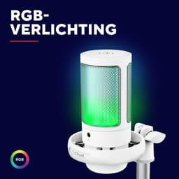 Trust GXT 238W Auron - USB Microfoon - Gaming en Streaming - Cardioïde - RGB Verlichting - Wit — thumbnail 3