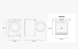 Samsung WW90DG6G94LBU4 wasmachine - voorlader - 9 kilo - A label - autodosering — thumbnail 8