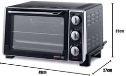 Aura® Heteluchtoven - Oven - Airfryer Oven - Zwart - ‎39cm x 49cm x 27 cm — thumbnail 2