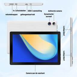 Hotlight A7 - Android 15 Tablet - 11 inch - 16(4+12)GB RAM/128GB ROM– 6800mAh - Wit — thumbnail 3
