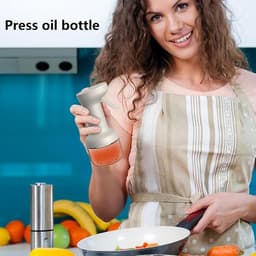 Kookoliesprayfles - Glazen olijfoliesprayfles - Multifunctionele oliefles - Geschikt voor airfryers, picknicks in de buitenlucht en het sprayen van sauzen - Geschikt voor grillen, bakken en koken - 280 ml — thumbnail 8