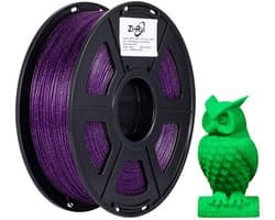 3D Printer Filament 1.75mm PETG - Glitter Paars & Lichtgevend Groen (2 in 1)