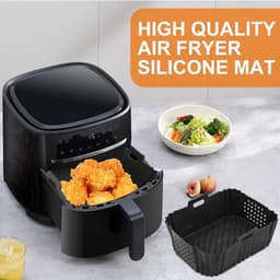 2 Pieces Silicone Mould - 21 x 16 cm Silicone Mould - Air Fryer Foldable - 2 Silicone Gloves - Ninja Foodi Max Dual Accessories - Silicone Baking Mold Insert — thumbnail 6
