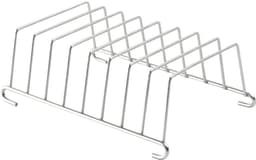 Zilveren broodrek met 8 vakken (gaas) – Rechthoekig opbergrek voor airfryer-accessoires – Roestvrijstalen toastrek, bakgerei & accessoires (2-pack) — thumbnail 1