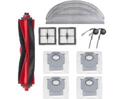 Set van 11 accessoiresets compatibel met Roborock Q10 S5/Q10 S5+/Q10 X5+/Q10 X5 -vervangende onderdelen inclusief 1 hoofdborstel-2 dweildoeken-2 HEPA-filters, 2 zijborstels