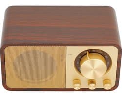 Bluetooth Speaker - Houten Ontwerp - Draagbaar En Retro - 1 Stuk - Bruin