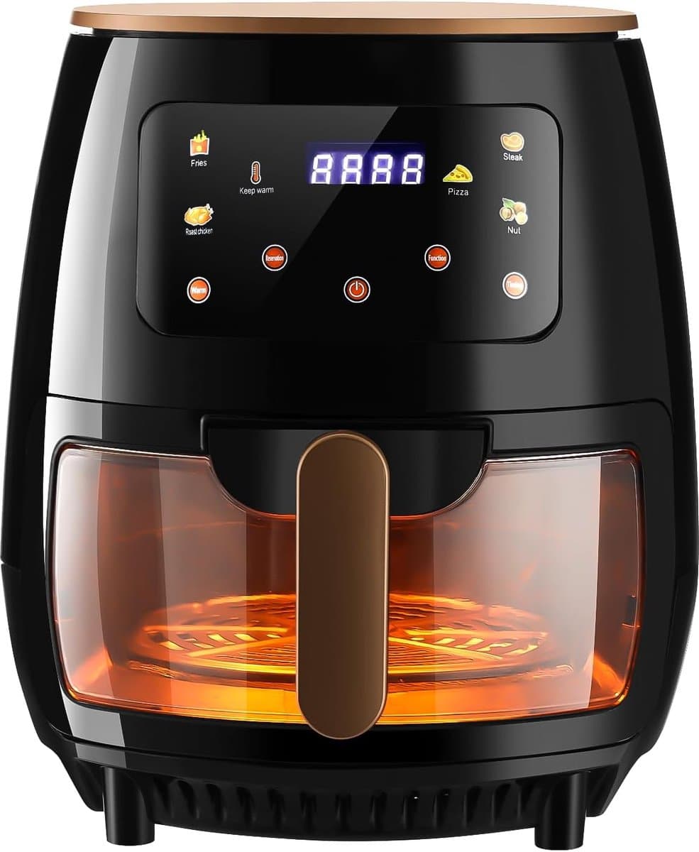 Heteluchtfriteuse - Airfryer - Gezond Frituren - Met Kijkvenster - 6 Liter - Wit — afbeelding 1