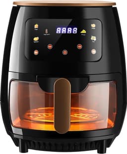 Heteluchtfriteuse - Airfryer - Gezond Frituren - Met Kijkvenster - 6 Liter - Wit — thumbnail 1
