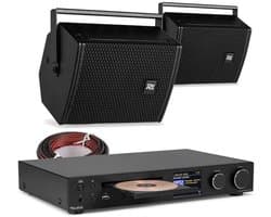 Power Dynamics PDW5B indoor muziekinstallatie - Met speakers en tuner - WiFi internetradio - Zwart