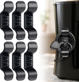 6-Packs Zwarte KABELHOES Kabelopslag – Voor Mixer, Airfryer, Sapcentrifuge, Koffiezetapparaat en Blender – Handige Kabelopruiming — thumbnail 1