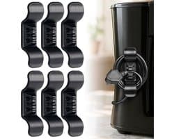 6-Packs Zwarte KABELHOES Kabelopslag – Voor Mixer, Airfryer, Sapcentrifuge, Koffiezetapparaat en Blender – Handige Kabelopruiming
