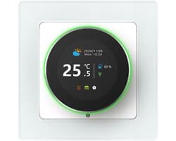 Vloerverwarming Thermostaat - Slimme Regelaar - Comfort Verwarmen - TFT Kleurenscherm - 16A Capaciteit - Zwart