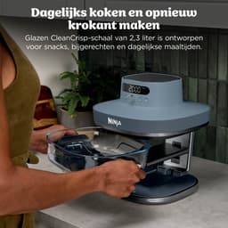 Ninja CRISPi PRO 7-in-1 Glazen Airfryer met 7 functies - Airfryen, Bakken, Braden, Rijzen, Drogen. Max Crisp en Opnieuw krokant maken - 2.3 liter en 5.7 liter glazen schaal - PFAS vrij koken - Cyberspace - AS101EUCY — thumbnail 2