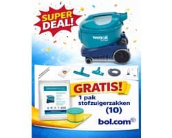 Wetrok Durovac 6 professionele stofzuiger met gratis 1 pak stofzuigerzakken (factuur wordt meegezonden in de doos).