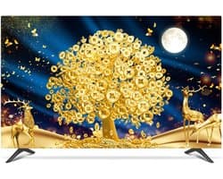 Universele TV-hoes - Schermbeschermer - Stofvrij Houden - Zijdezacht Polyester - 32-100 Inch - Schilderpatroon