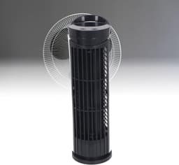Torenventilator Bladloos - Ventilator Tafelmodel - Zomerse Koelte - 90 Graden Oscillatie - 27D x 10W x 9H cm - Zwart — thumbnail 4