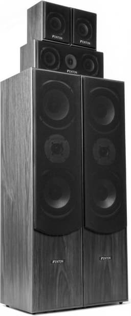 Surround set home cinema 5.0 - Fenton 1150 Watt met 200 Watt actieve 8'' subwoofer - Zwart — thumbnail 3