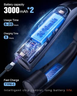 RFWR® Draagbare nekventilator - handsfree, USB-oplaadbaar met 6000 mAh batterij en 6 snelheden — thumbnail 3