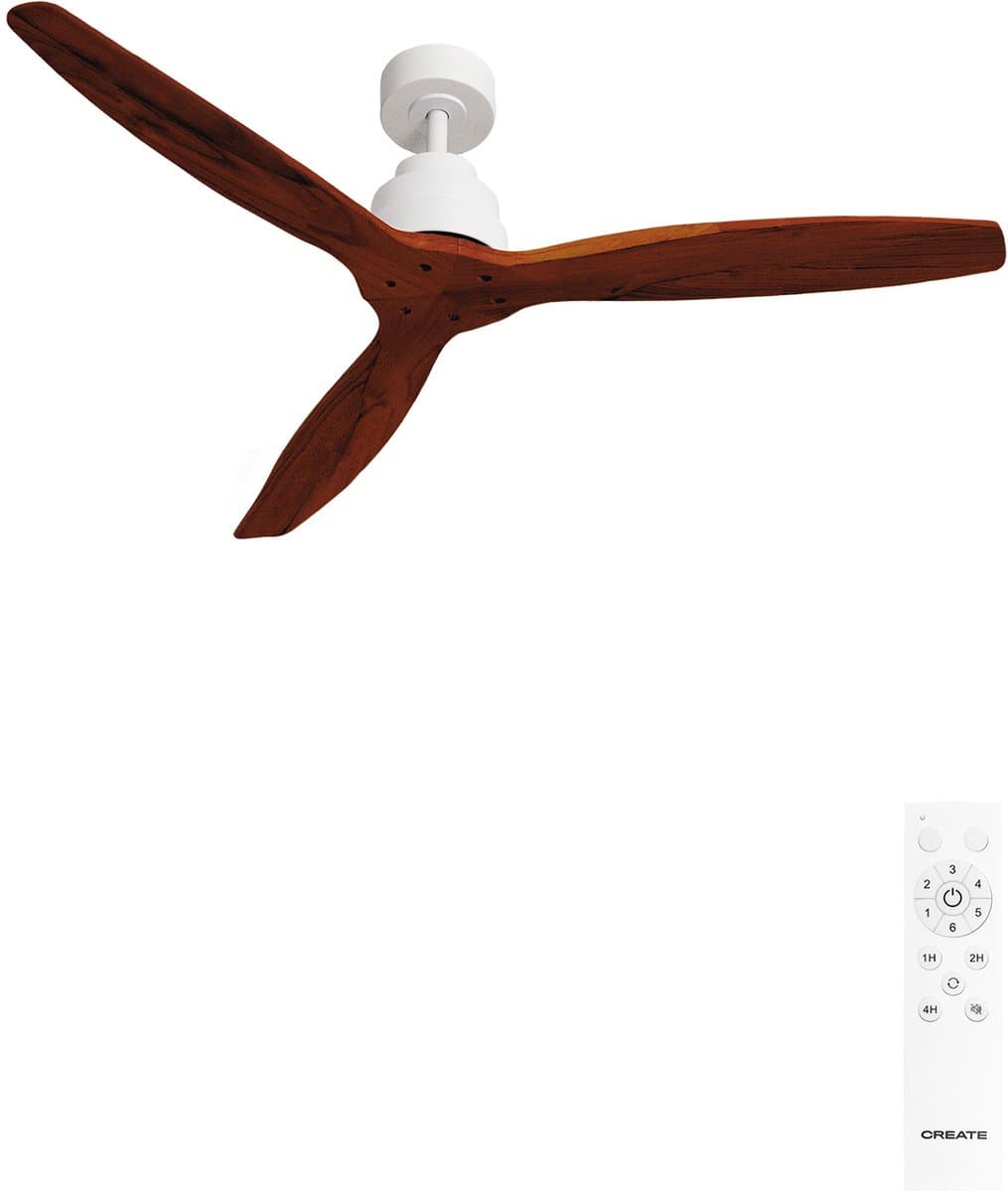 CREATE - Plafondventilator 40W silent Ø132 cm - Met Afstandsbediening - 6 Snelheden - Timer - Zomer/Winter functie - Wit - WIND STYLANCE — afbeelding 1