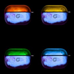 GlowsandGuards - Airpods 3 hoesje - Glow in the dark - Inclusief UV lampje om op te lichten - AirPods 3 case - Hét satisfying AirPods hoejse - Paars — thumbnail 5